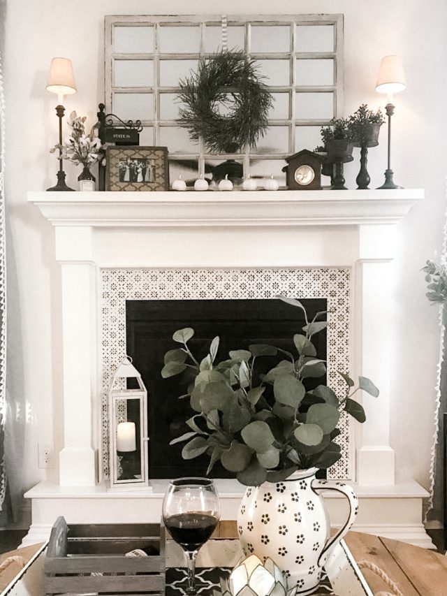 How To Stencil Your Fireplace