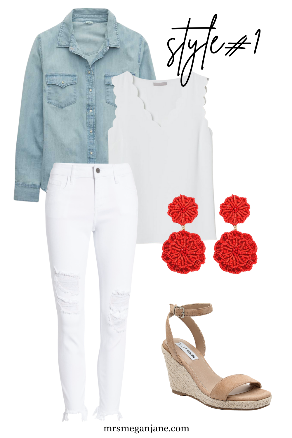 Three White Jeans Outfits for Summer
