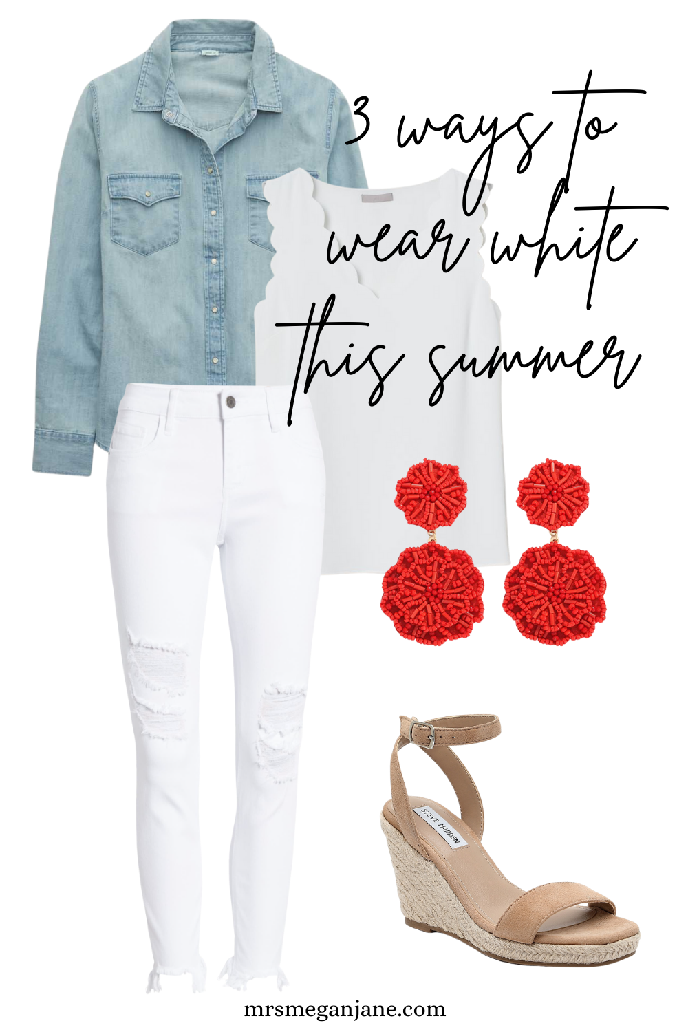 Ways to Wear All White For a Casual Summer Outfit