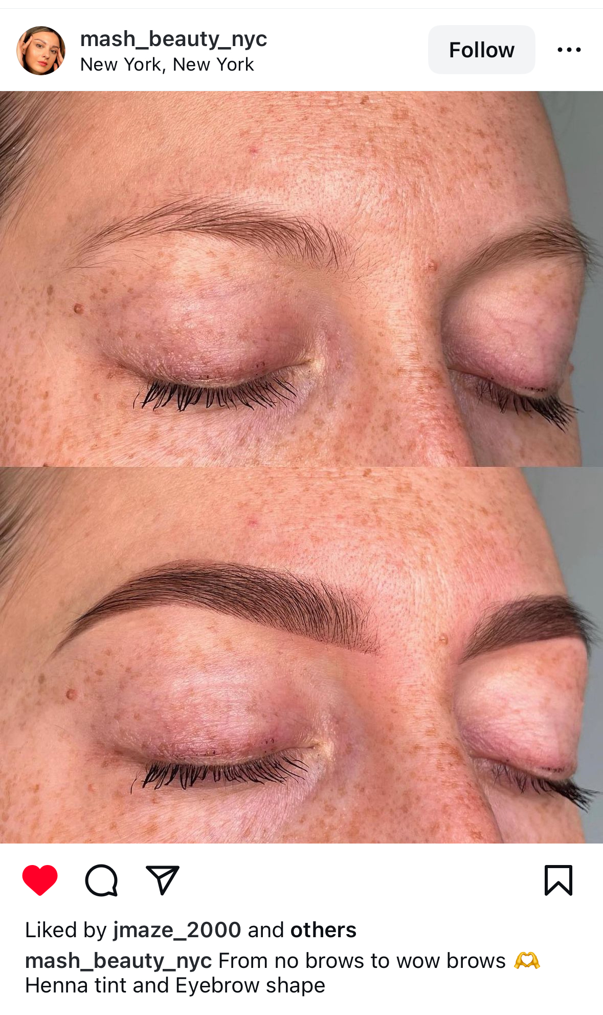 eyebrow tinting before and after with henna tint