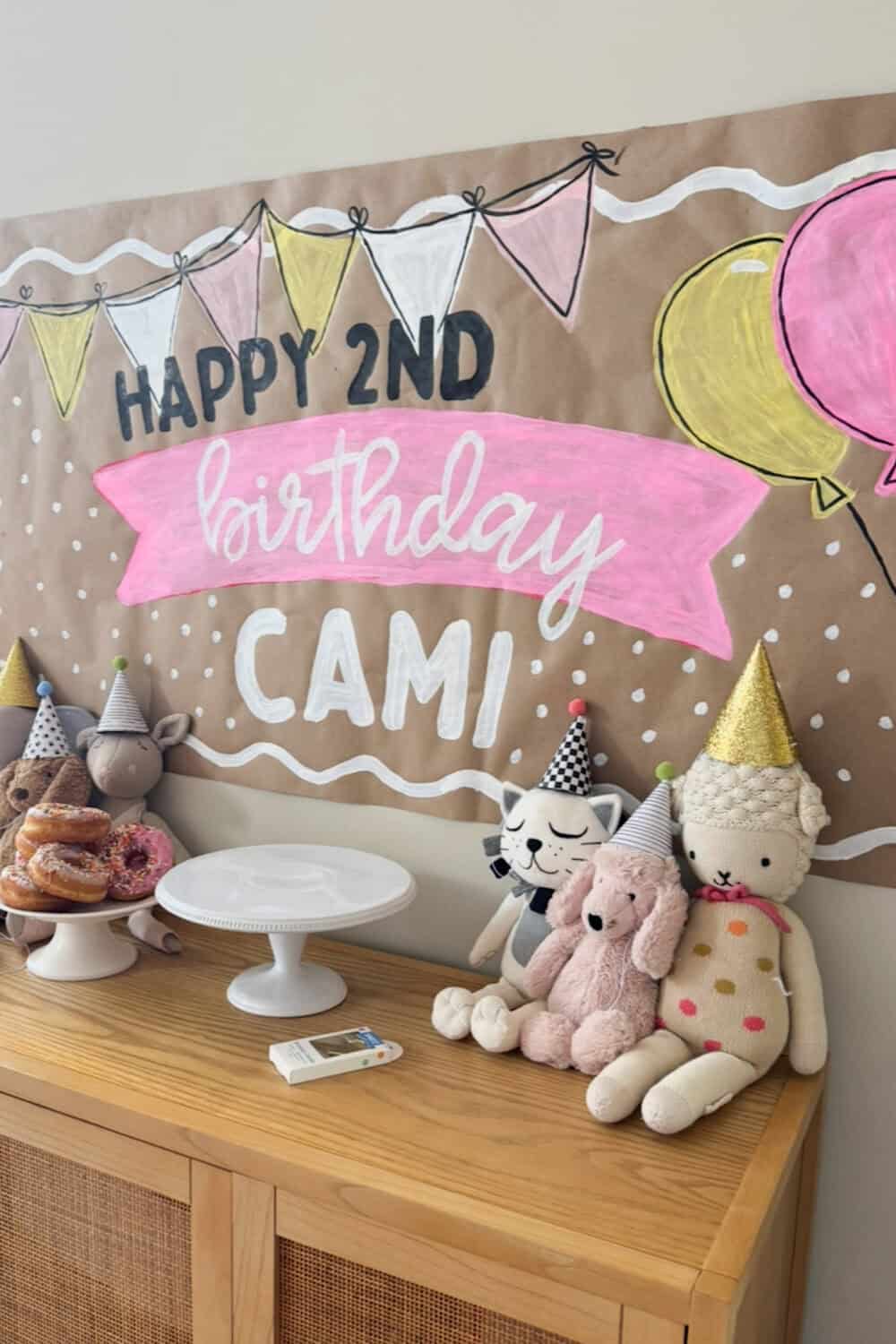 DIY painted birthday banner