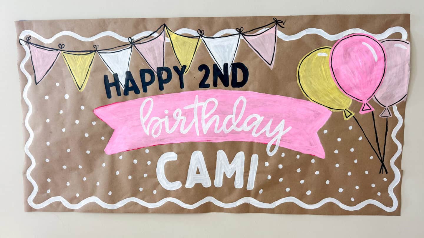 painted birthday banner