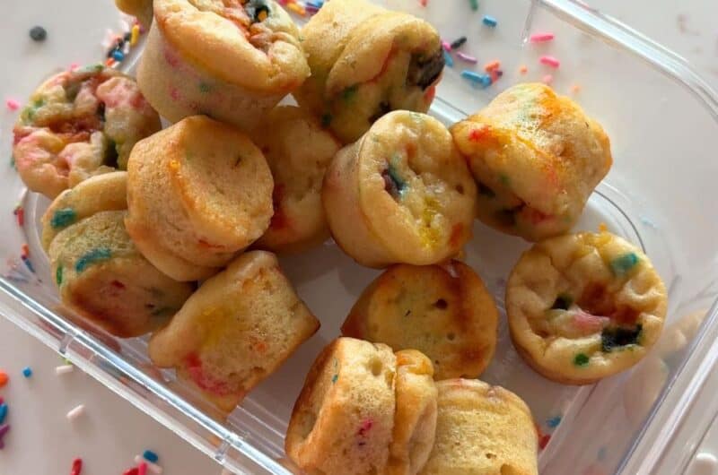 Greek Yogurt Sprinkle Mini Muffins (Our Copycat Little Bites)
